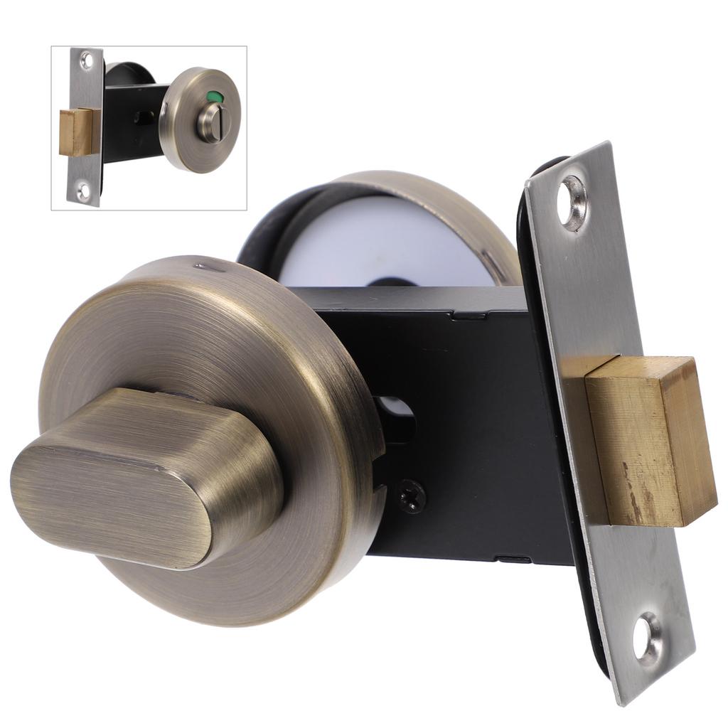 Heavy Duty Stainless Steel Bathroom Stall Lock Vacant Use Red Indicator for Public Restrooms Shopping Malls Airports