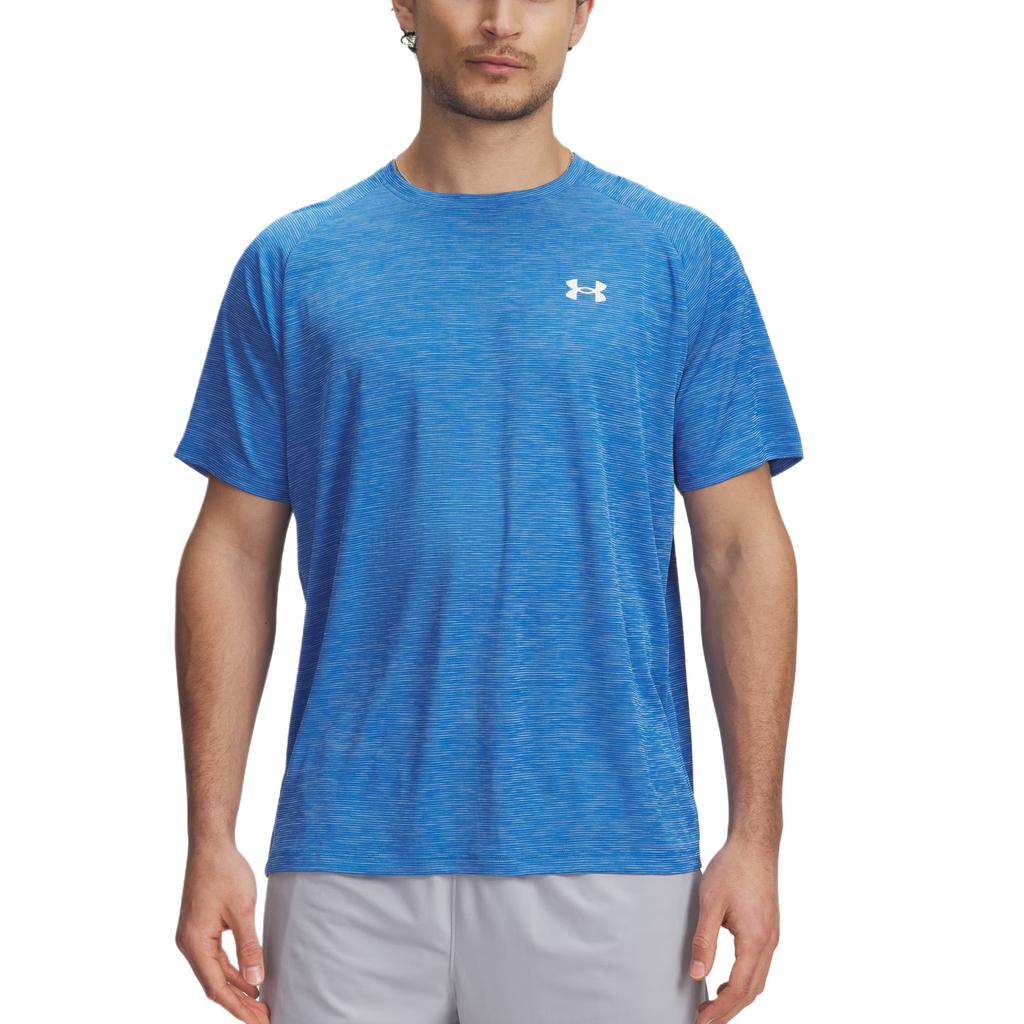 Under Armour Tech Textured Fashion Simple Trendy Short Sleeve T-Shirt Men Tops 1382796-402