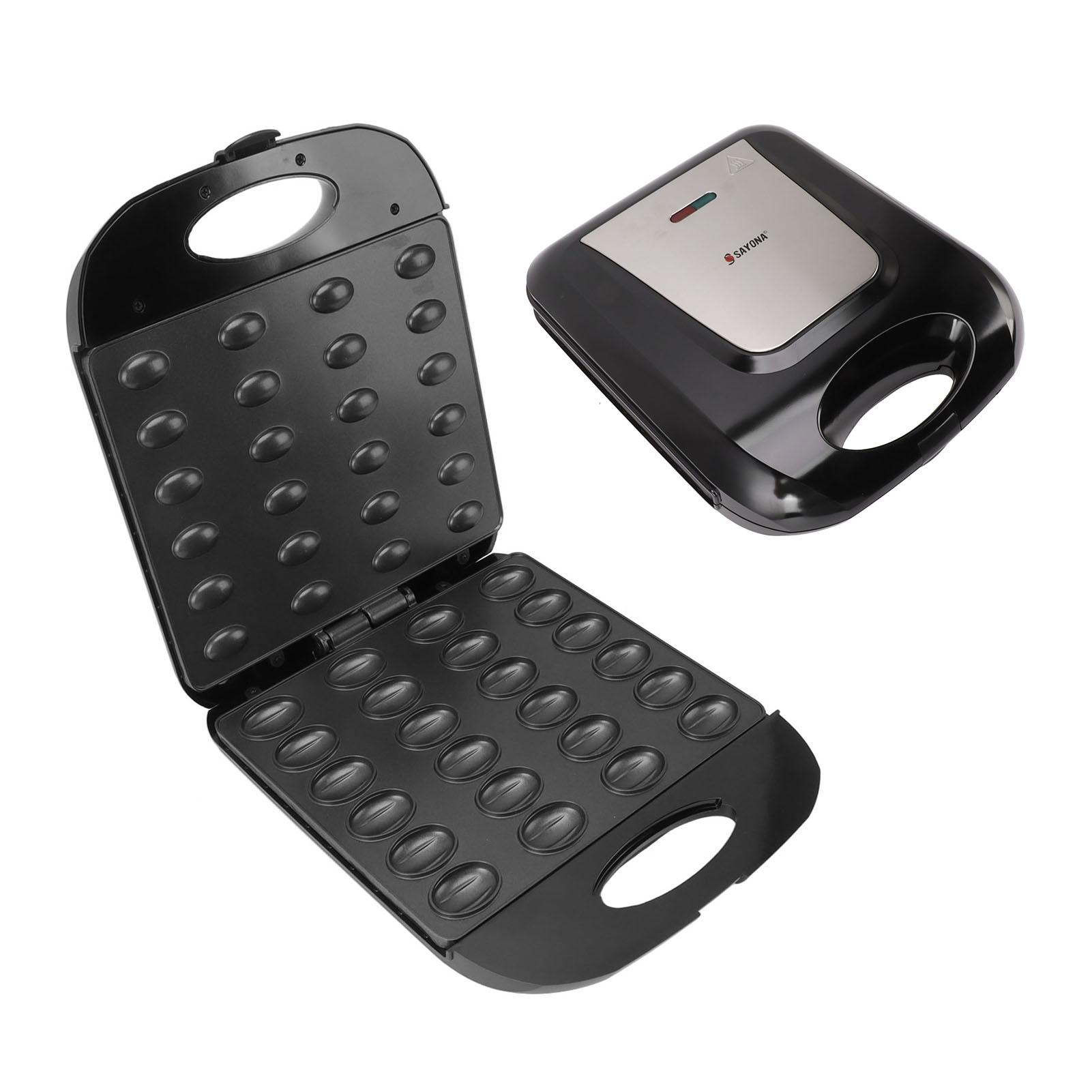 

1400 Вт электрическая машина для выпечки орехов, 24 лотка для кексов, автоматическая машина для выпечки орехов, вафель, тостер, противень для выпечки завтрака us чёрный