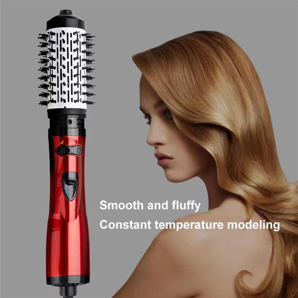 Replaceable Head 360 Rotating AirFlow Hot Air Brush Hair Straightener Curler Iron Volumizer Blowers Electric Hair Dryer Comb