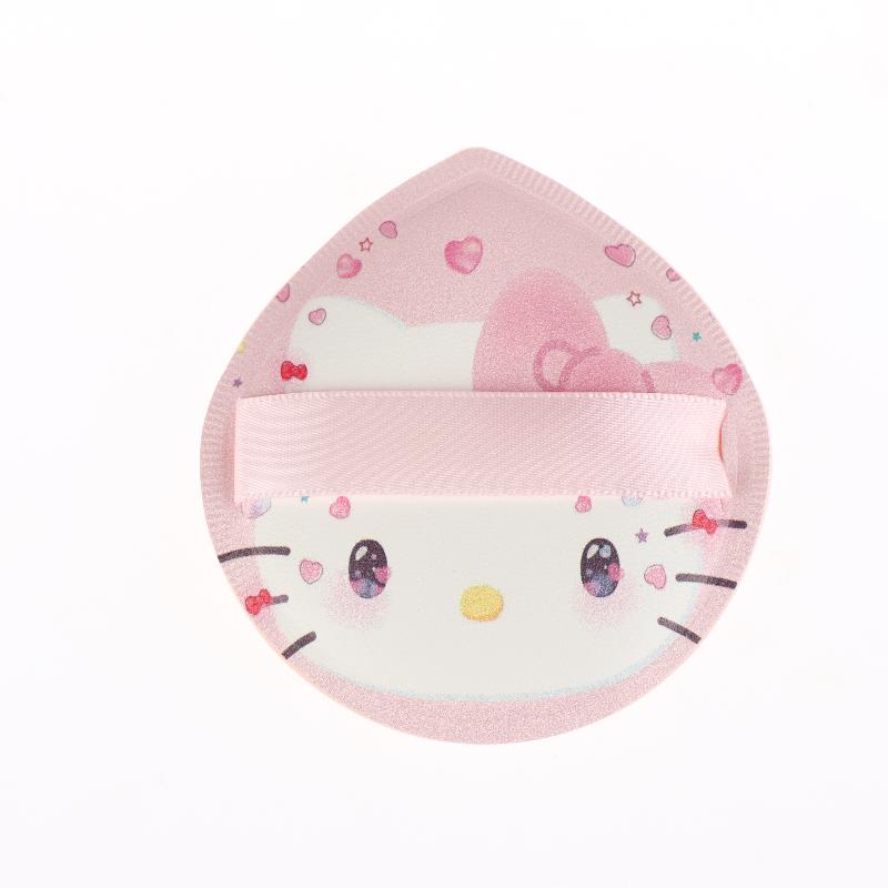 Kawaii Animation Sanrio Cartoon Pattern Hello Kitty Air Cushion Powder Puff Dry And Wet Use Sponge Makeup Setting Makeup Tool