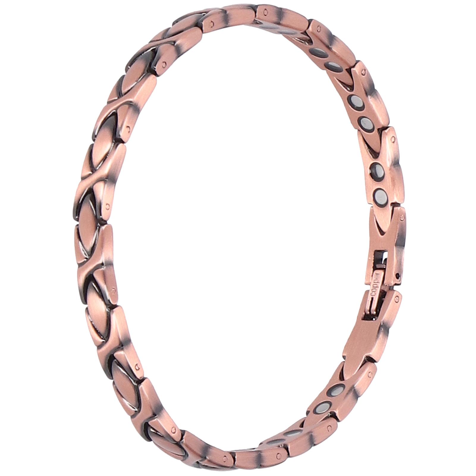 

Медный магнитный браслет X-образное звено Женские украшения для запястья лодыжки Здоровье