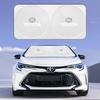 Car Windshield Sunshade Auto Interior Anti-sunburn Cloth Sticker For Toyota GR Corolla Yaris Aygo Prius Camry Auris Avensis Land