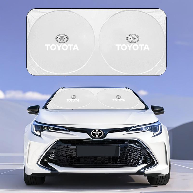 Car Windshield Sunshade Auto Interior Anti-sunburn Cloth Sticker For Toyota GR Corolla Yaris Aygo Prius Camry Auris Avensis Land