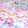 50pcs 4CM Organza Fabric Butterfly Appliques Gradient Color Double-layer Simulation Mesh Butterfly Patch Dreamy 3D DIY Handmade