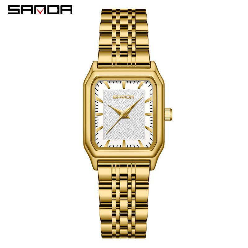 Orologio da Commute Quadrato al Quarzo Moda Retro Coreana da Donna Sanda
