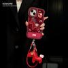 Plush Pony Lanyard Suitable for Apple 17promax Mobile Phone Case Iphone15 Double Bracket 16 Silicone 14 Huawei