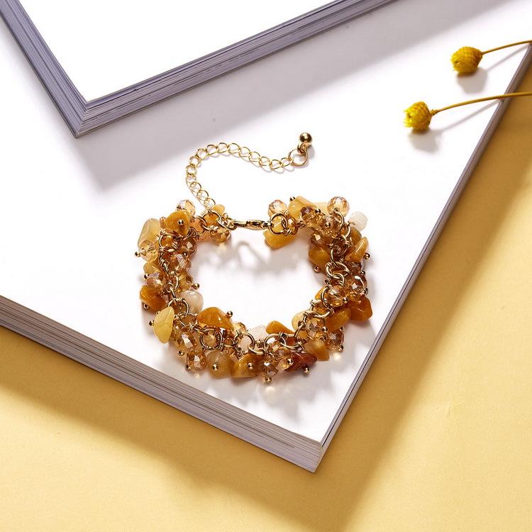 Hot-Selling 5-Color Crystal Chip Bracelet: Unisex Jewelry Accessory