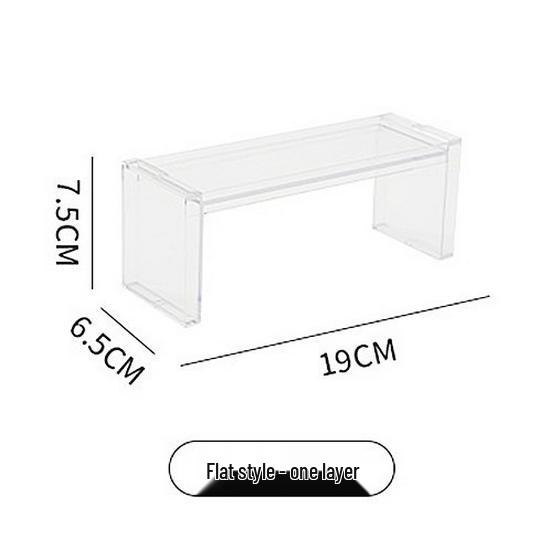 Stackable Transparent Desk Organizer for Cosmetics, Jewelry, Lipsticks, and Badges