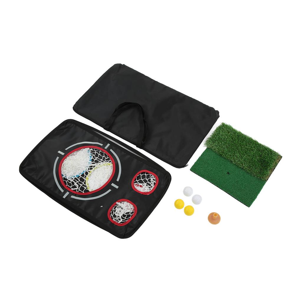 Portable Golf Training Chipping Net Double Sided Folding Target Hitting Practice Net Set