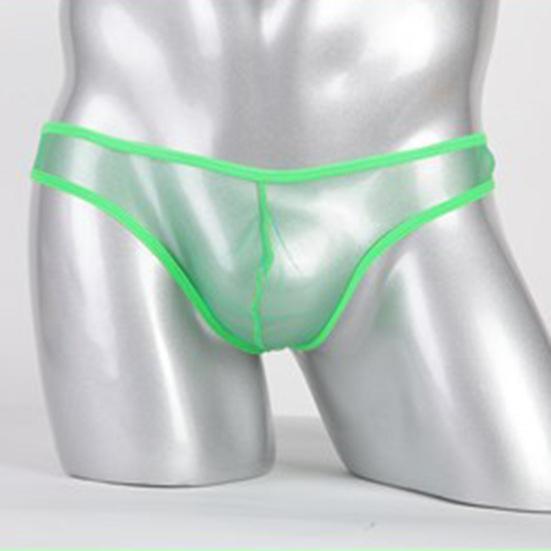 Men Briefs Stretchy See-through Low Waist No Bound Feeling Mesh Men Underpants Inner