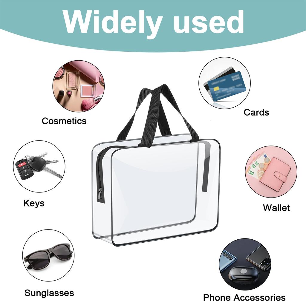 4/6Pcs Toy Storage Bag Clear PVC Children's Building Blocks Organizing Bag with Zipper Waterproof Makeup Sorting Bag Travel Bag