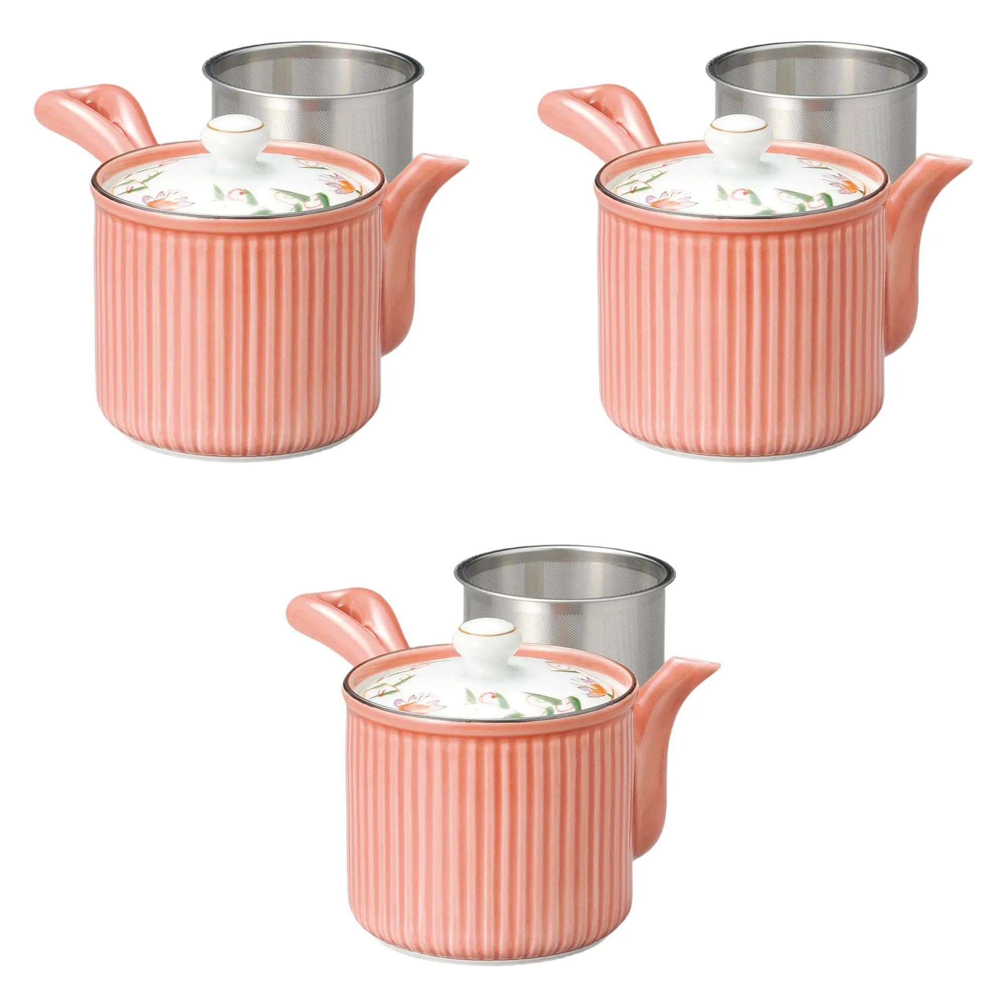 

Set of 3 Hanaren SS lightweight teapots x cm Arita ware teapots Arita ware Setomonohonpo (red, small) [9 9.5 (350 cc)] червоний
