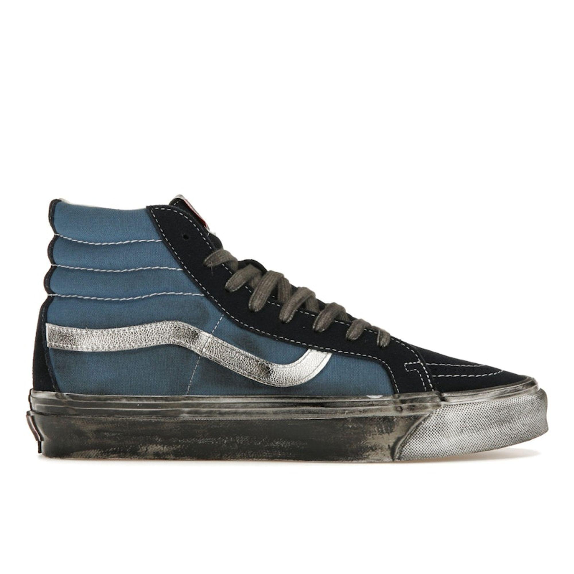 

Vans OG Sk8-Hi LX Stressed - Темно-синие кроссовки унисекс Blue Stressed-Navy Stv-Navy VN0A4BVBNGJ 35