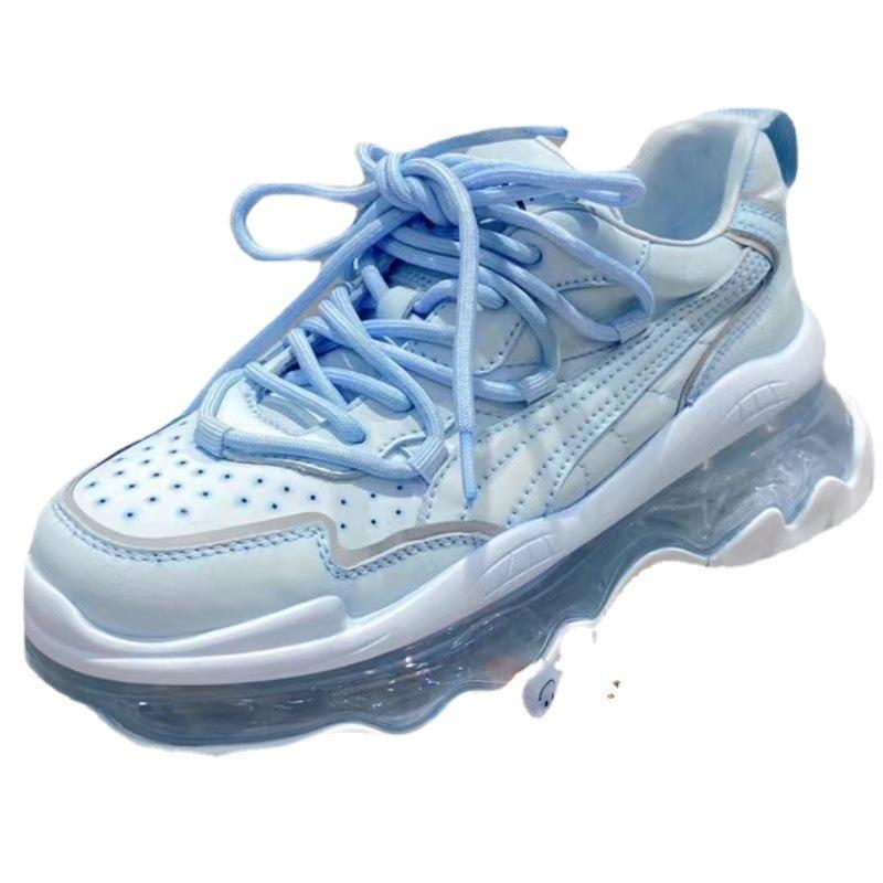 Women New Sneakers Spring Lace-up Sports Casual Shoes Lace Up Platform Running Shoes Woman Comfort Thick Bottom Vulcanized Shoes