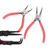 5/6/7 Inch Internal External Pliers Retaining Clip Carbon Steel Red Handle Multifunctional Snap Ring Circlip Pliers