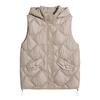 Autumn and Winter New Down Cotton Vest Women's Short Hooded Fashion Casual Versatile Thermal Vest Jacket