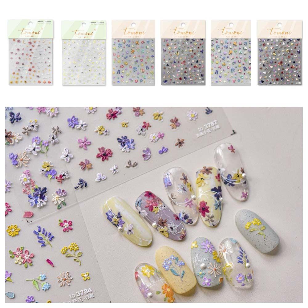 

Полевые цветы Цветочные наклейки для ногтей Луна Звезда Цветочные украшения для ногтей Цветочные наклейки для ногтей Леди