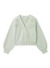 Gelato Pique Mucha Flower Embroidered Cardigan PWNT241097 Green Women's