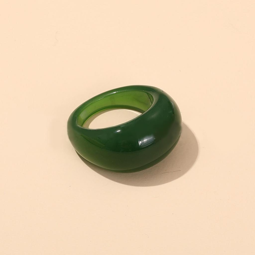 Neue Koreanische Bunte Acrylringe Vintage Runde Ringe Für Damen Großer Kpop Fingerring Für Mädchen Punk Harzring Modeschmuck