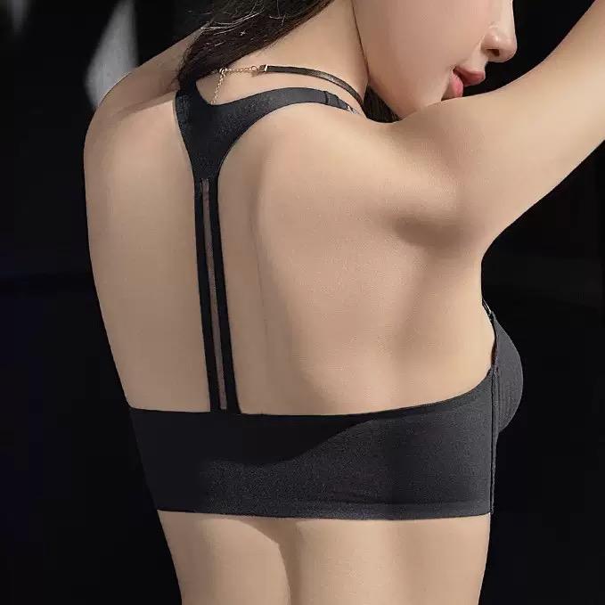 Women's Front Closure Push-Up Bra Sexy Underwear Seamless Push Up Bra Fashion T Back Brassiere Ladies Lingerie