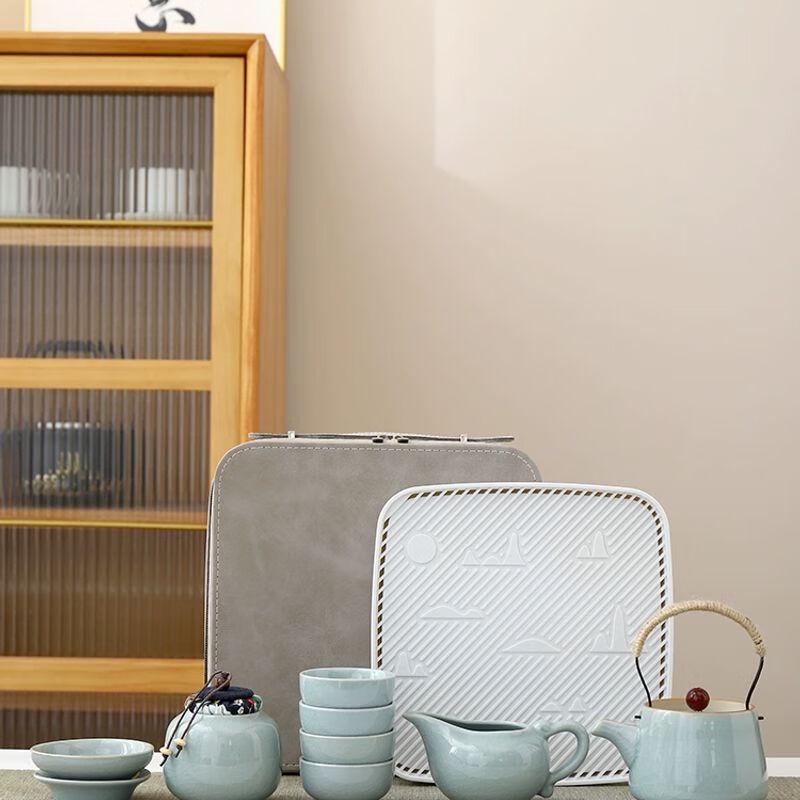 Portable Ge Kiln Ceramic Travel Tea Set
