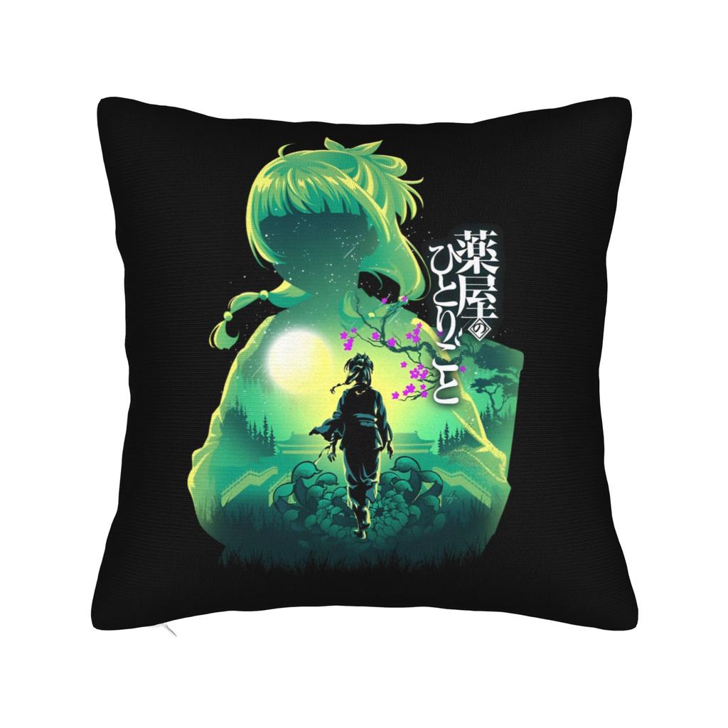 Maomao Anime Square Pillow Cases The Apothecary Diaries Cushion Cover Creative Polyester Decorative Pillowcase for Sofa 4040cm