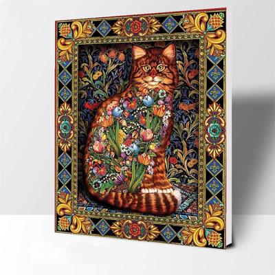 Pittura Diamante 5D Fai da Te Gatto Carino Kit Punto Croce Mosaico Ricamo Diamante Rosa Trapano Tondo/Quadrato Completo Decorazione Casa