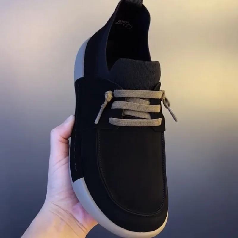 2025 New Men's Shoes Spring Fashion Soft Leather Business Casual Shoes Versatile Soft Bottom Non Slip Leather Shoes