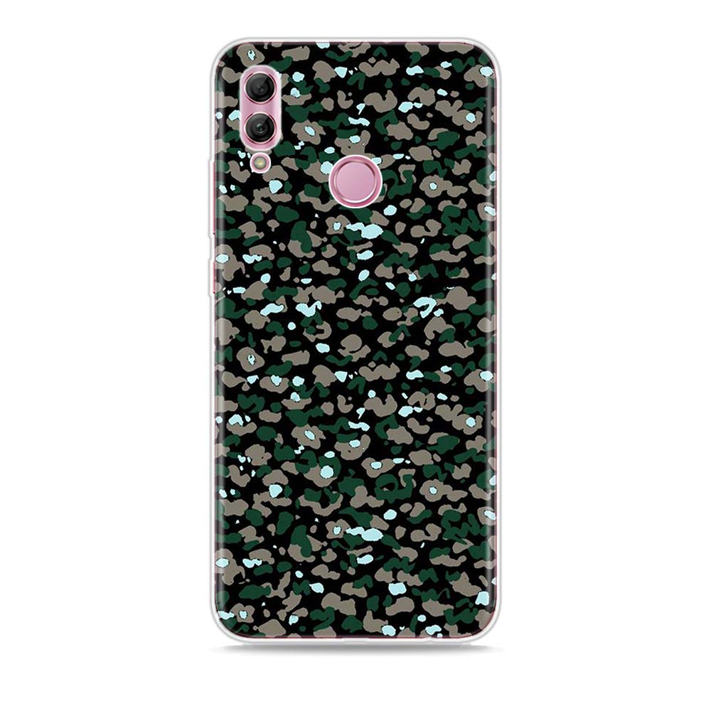 Armádní kamuflážní maskovací silikonový kryt pro Honor 30 30S 30i 9 10 9A 9C 9S 9N 10i 10X 9X Lite Pro 5G pouzdro na telefon