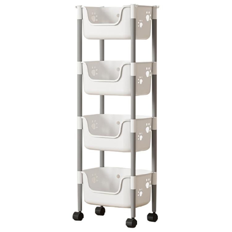 Convenient Rolling Storage Rack Multilayer Storage Solution with Drawers for Organizing Living Spaces Efficiently