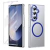 Ultra Transparent Magsafe Wireless Charge Phone Case For Samsung Galaxy Z Fold 7 6 5 4 3 5G Screen Protect Hard Shockproof Cover