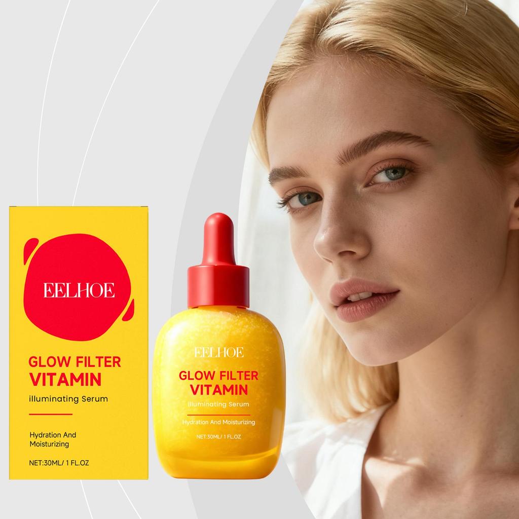EELHOE Vitamin Illuminating Serum,  smooth, shiny, moisturizes, enhances elasticity, moisture retention Essence