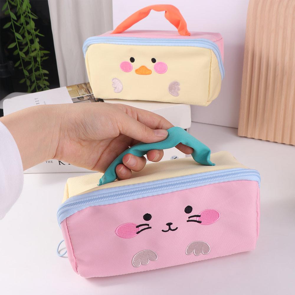 Duck Rabbit Dinosaur Korean Pencil Bag Large Capacity Stationery Storage Bag Office Supplies
