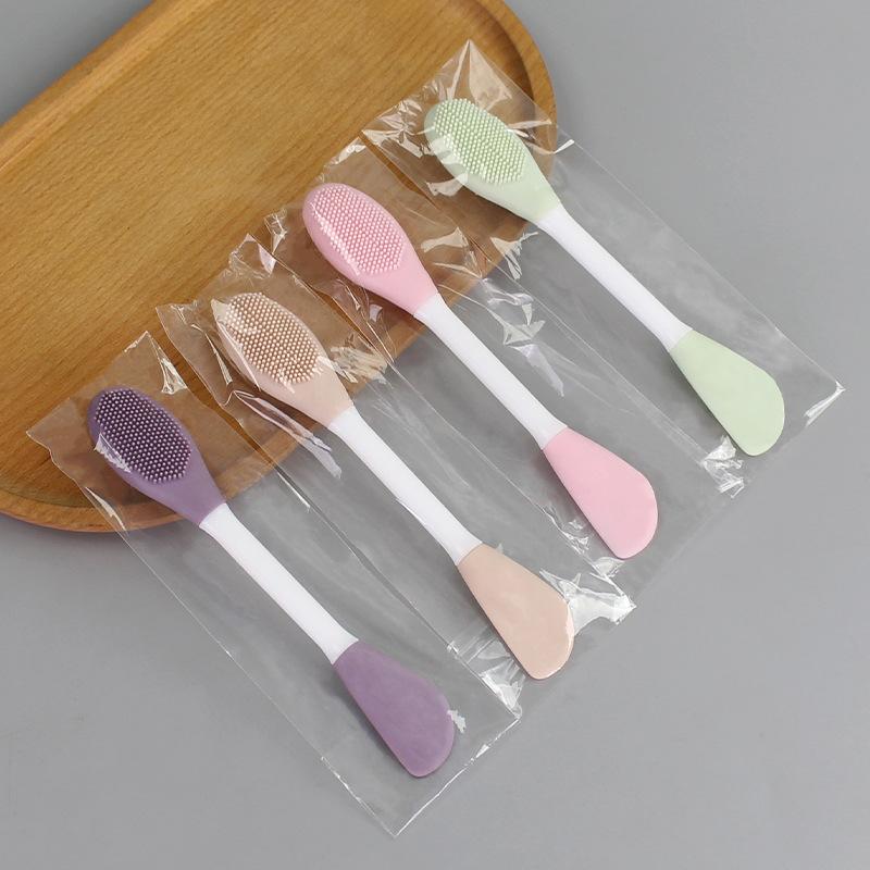 Dual-End Silicone Face Brush Slavic Skin Care, Massage & Cleansing Tool, Spa Mask Applicator for Mud Clay Facials