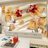 Wallpaper 3d Stereo Jewelry Flowers Wall Mural Living Room Tv Sofa Luxury Home Decor Wall Papers For Walls