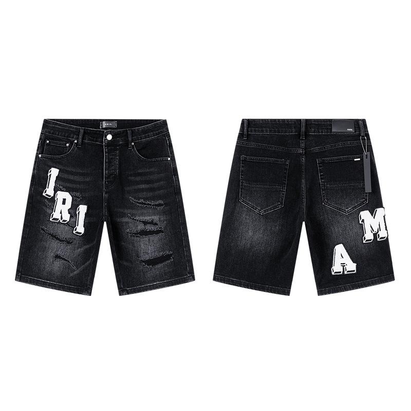 Cross-border Trendy Brand PURPLE BRAND JEANS European and American High Street Loose and Versatile Jeans Shorts Men's and Women's Tide