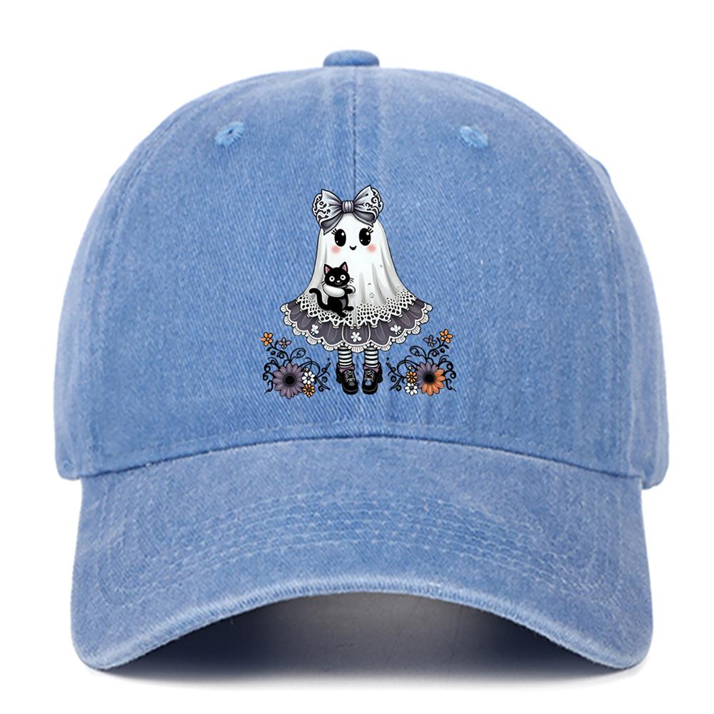 Cute Ghost Printed Baseball Hats for Men and Women, Outdoor Sunscreen Hats for Spring and Summer, Adjustable and Comfortable
