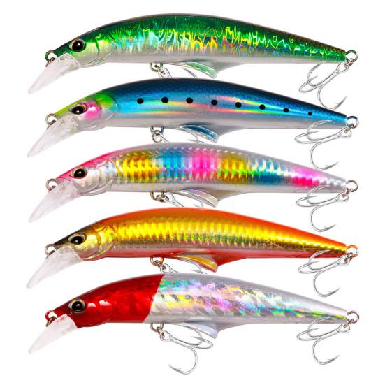 Fishing Bait Hard Lure with Treble Hook Realistic Looking 3D Eyes Bright Color Portable Mini Artificial Lure Fake Bait