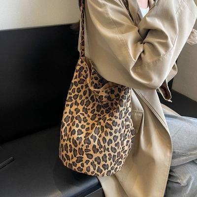 Fashion Leopard Print Bag Autumn and Winter New Lazy Retro Single Shoulder Casual Multifunctional Women's Bag