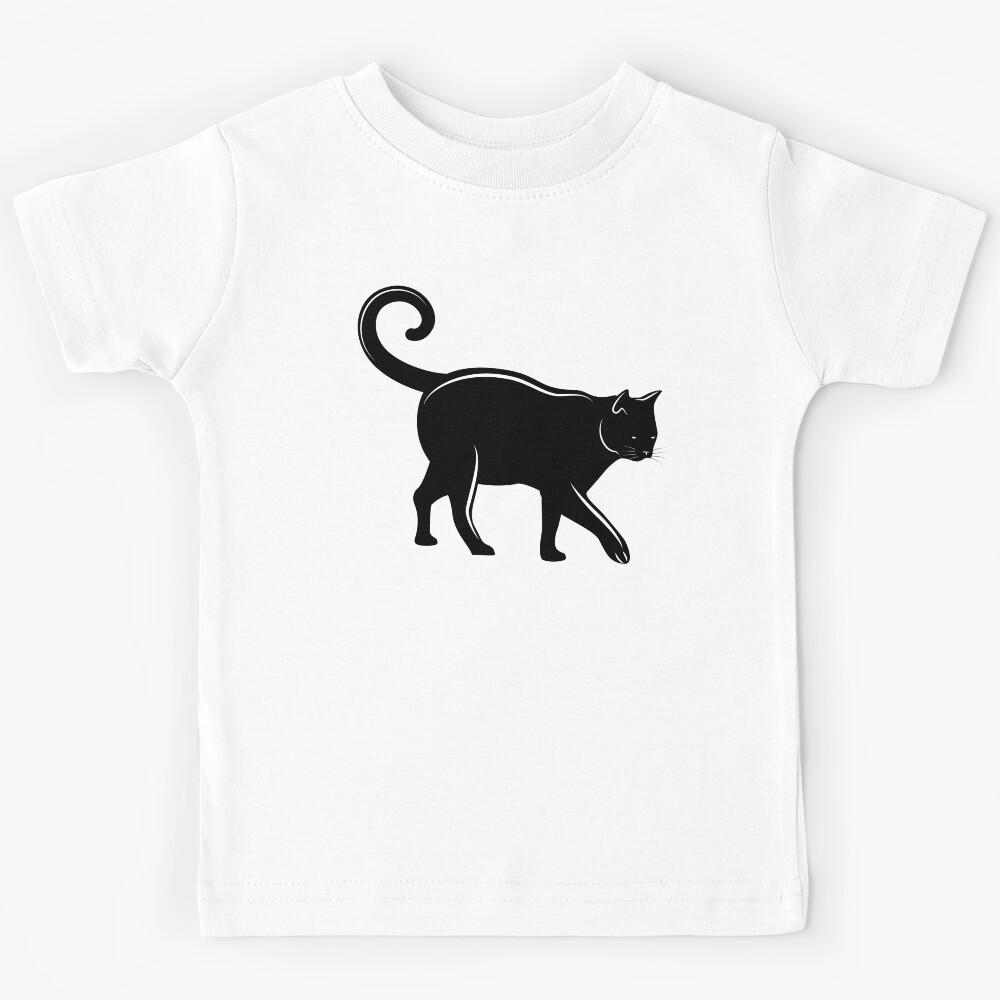 Black Cat Kids T-Shirt 140
