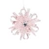 Glitter Plastic Pink Christmas Ornament Snowflake Candy Christmas Tree Decoration Dragonfly Angel Reindeer Pendant