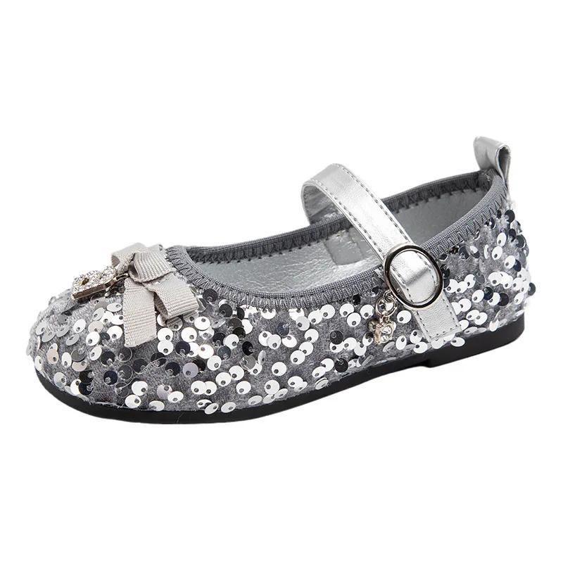 2024 Children Leather Shoes for Girl Autumn New Fashion Princess Soft Comfortable Anti-slippery Performance Versatile Dress Shoe