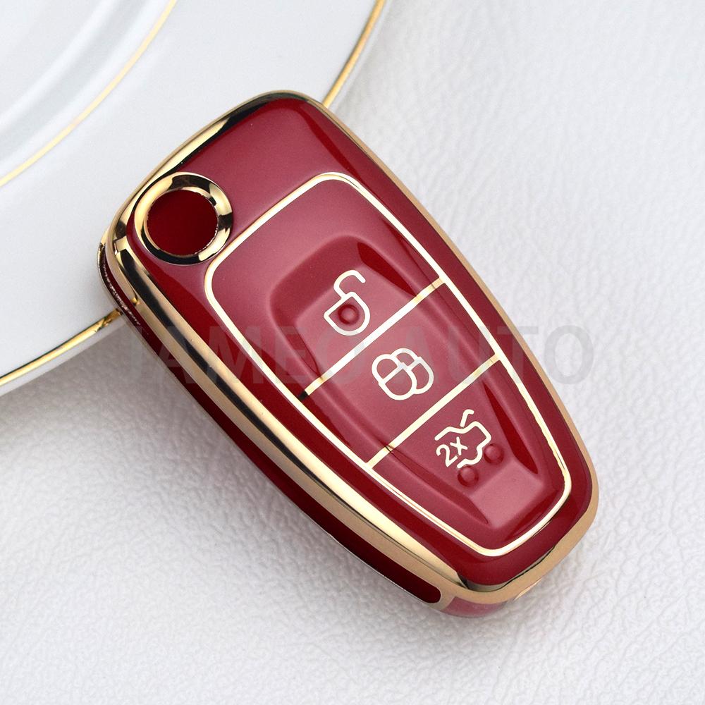 For Ford Focus 2 3 MK3 ST RS Ecosport Kuga Escape Fiesta Fold C-Max S-Max Mondeo TPU Folding Car Remote Key Cover Case