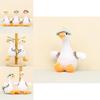 Schattige witte gans pluche sleutelhanger, cartoon eendje, rugzakhanger