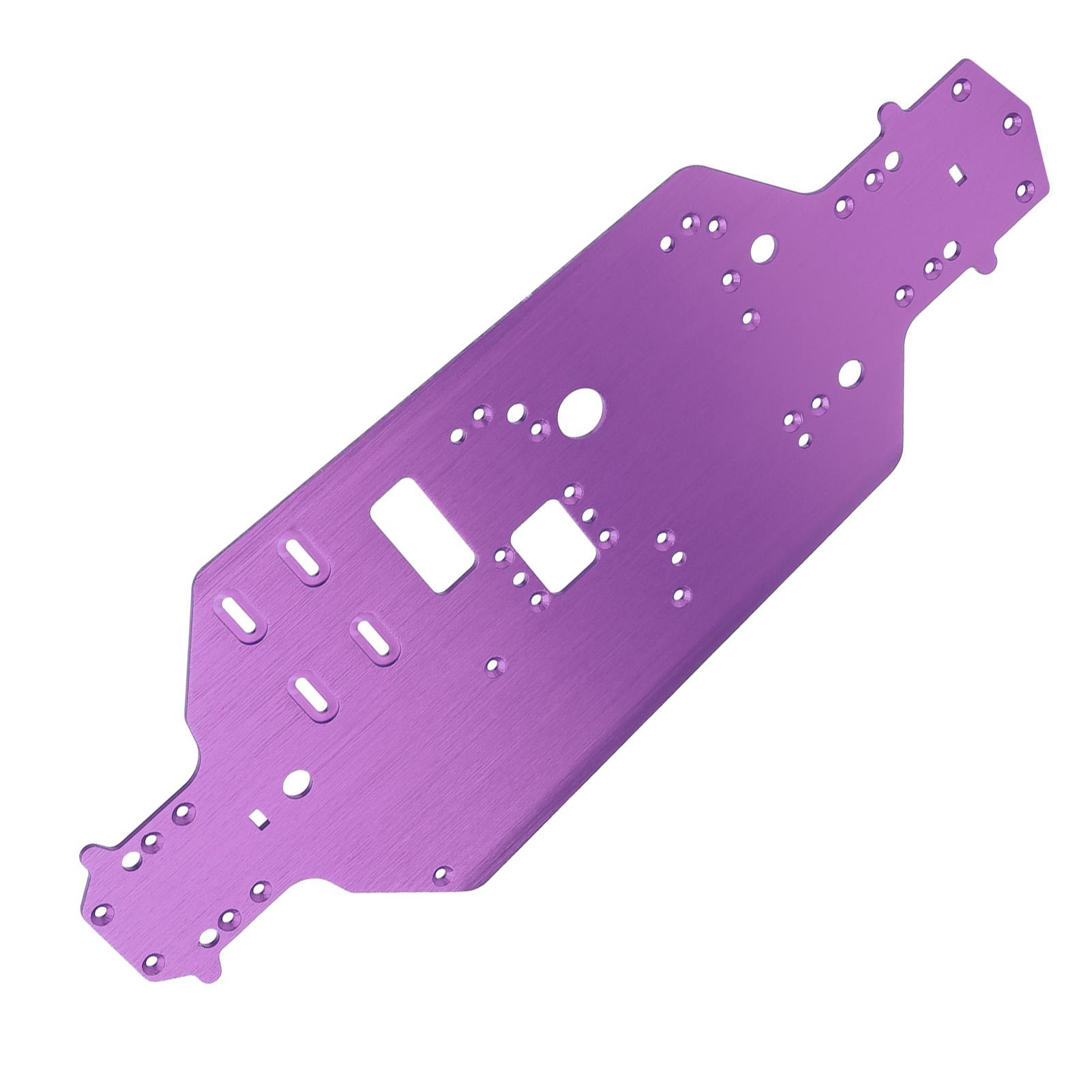 

Aluminum Alloy Chassis Bottom Plate Replacement Upgrade Parts for HSP 94122 110 RC CarPurple