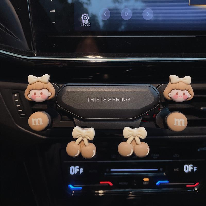 2025 Cartoon Phone Holder: Cute, Anti-Shake Car Vent Mount for Women