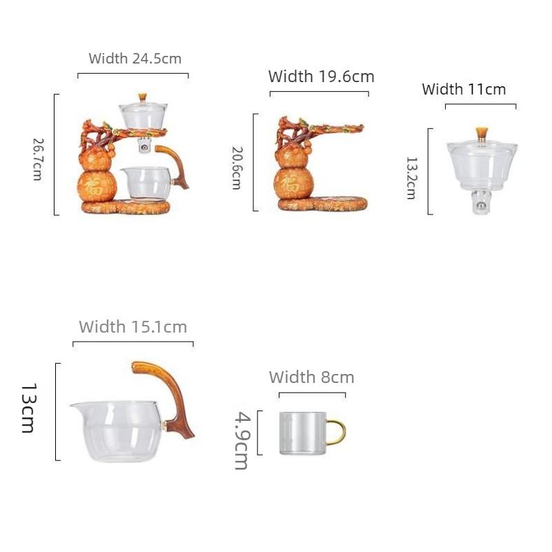 Heat Resistant Glass Tea Set with Anti Scald Handle Automatic Brewing Magnetic Device Luxury Gift for Home Use