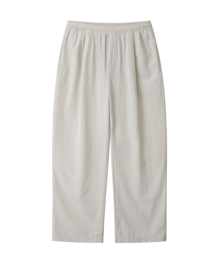 BRENSON Like Linen Single-Pleat Elastic Pants ( 5 Colors )