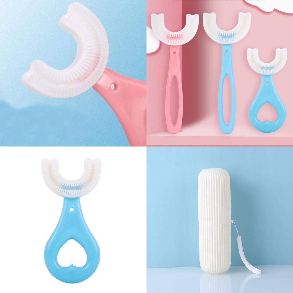 U-shaped Baby Toothbrush Designed For 1 Year Old With Fun And Safe Silicone